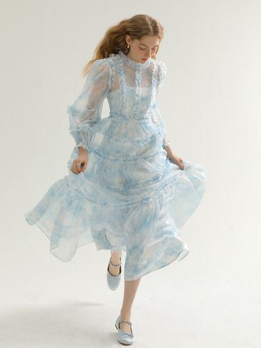 Aqua Rose Dress Co-ord Set _Light Blue - Sincethen - Modalova