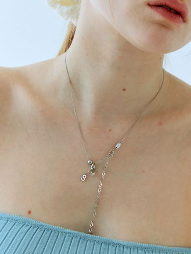 Initial Drop Pearl Ring Necklace - pearlymore - Modalova