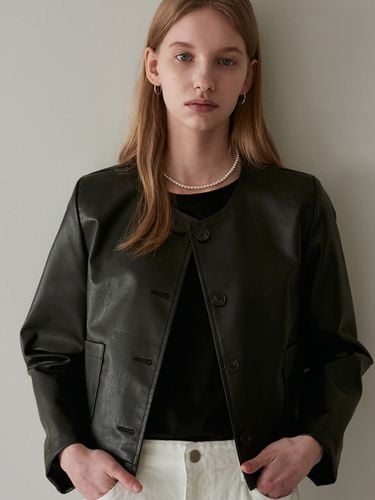 Eco Leather Round Jacket_BLACK - YAN13 - Modalova