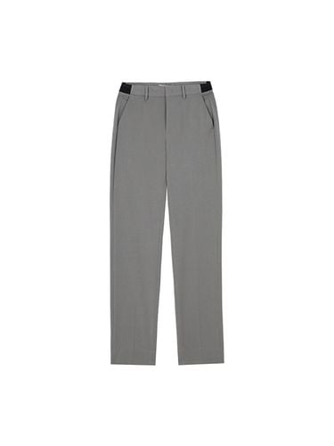 Elastic Band Tapered Fit Slacks_Grey - ADHOC - Modalova