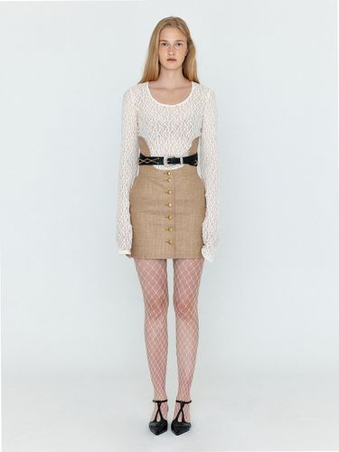 WEBRINA Corset High Rise Mini Skirt_Camel - EENK - Modalova