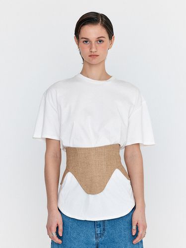 Wescott Corset T-Shirt_White Camel - EENK - Modalova