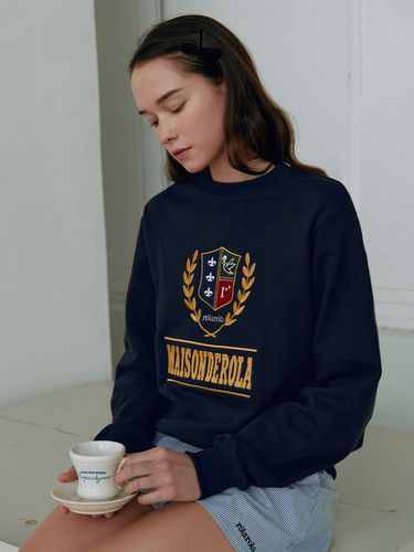 Preppy Logo Sweatshirt_Navy - ROLAROLA - Modalova