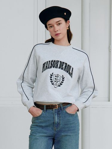 Logo Piping Sweatshirt_Melange Gray - ROLAROLA - Modalova