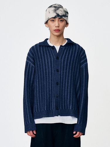 Two-Tone Keyboard Open Collar Cardigan - Lagrange - Modalova