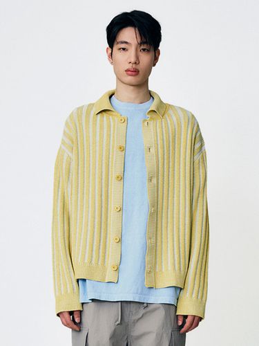 Two-Tone Keyboard Open Collar Cardigan - Lagrange - Modalova