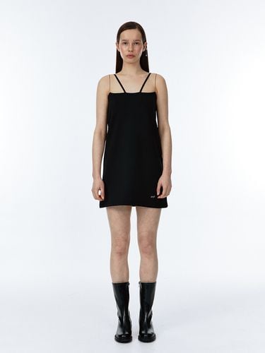 Strap Slip Dress [Black] - SOFT SEOUL - Modalova