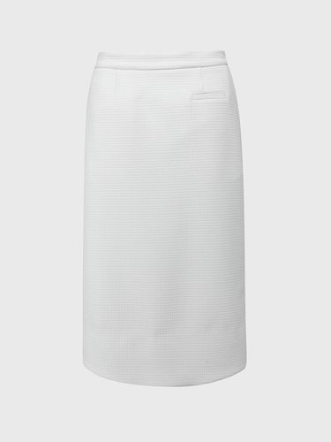 Round Hem-Line Matelasse Skirt - L’H.A.S - Modalova