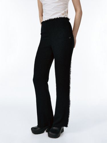 Soft Fringe Banding Pants [Black] - SOFT SEOUL - Modalova