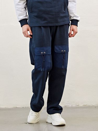 Drawstring Woven Patchwork Pocket Sweat Pant - CUSTOM US - Modalova