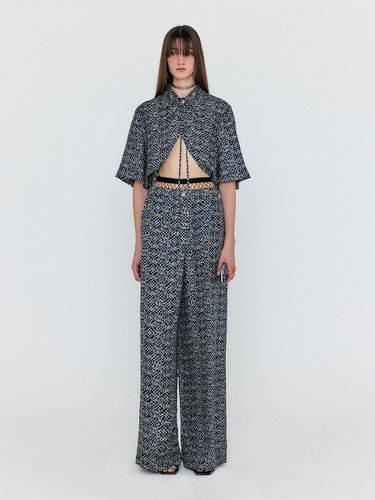 Wenez Wide Pants_Navy Multi - EENK - Modalova