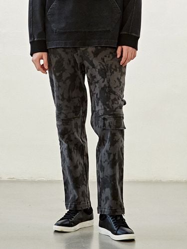 Camouflage Banding Waist Washed Straight Pant - CUSTOM US - Modalova