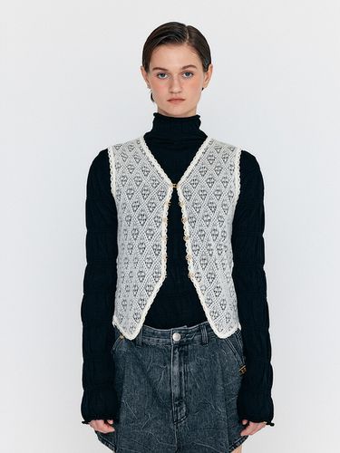 Wiond Diamond Lace Knit Vest - EENK - Modalova