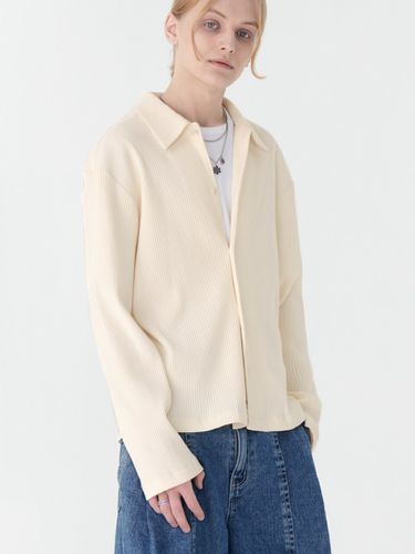 Daisy Brushed Ribbed Shirt Cardigan _ IVR - MARTINPLAN - Modalova