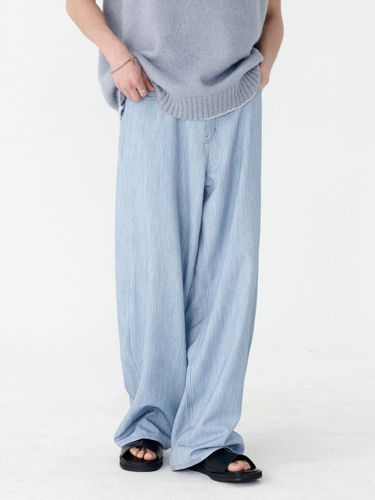 Slubby Denim-Like Pants _ Blue - MARTINPLAN - Modalova