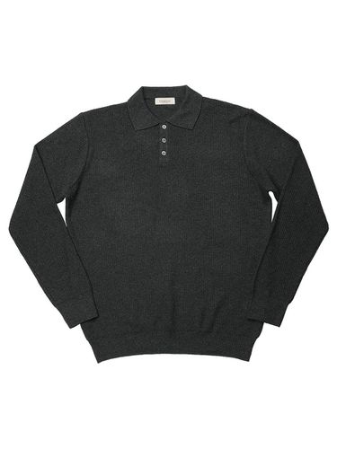 G Texture Polo Knit (Dark Gray) - SORTIE - Modalova