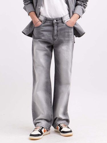 Newtro Washing Wide Fit Denim Pants_Gray - DEEP SENSE - Modalova