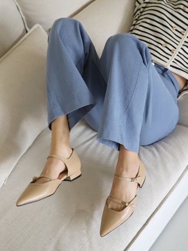 Two-Strap Mary Jane Shoes 2cm_Beige - LOVEDEWY - Modalova