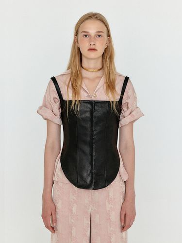 WEKO Bustier Leather Top_Black - EENK - Modalova