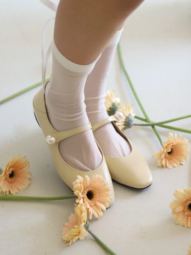 Pearl Ver.] Alice Mary Jane Flats 2cm (5 Colors) - LOVEDEWY - Modalova