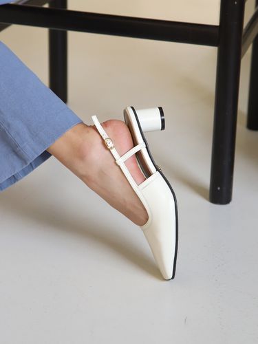 Nuer Slingback Pumps 4cm_Cream - LOVEDEWY - Modalova