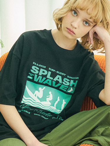 Splash Wave T-shirt [Black] - CPGN - Modalova