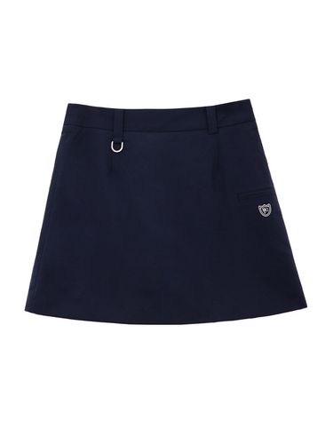 Mouvement Mini Skirt_Navy - MARITHE MOUVEMENT - Modalova