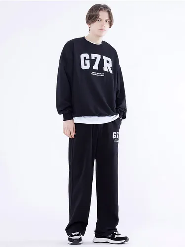 G7R Arched Oversized Sweatshirt Pant Set - GHOST REPUBLIC - Modalova