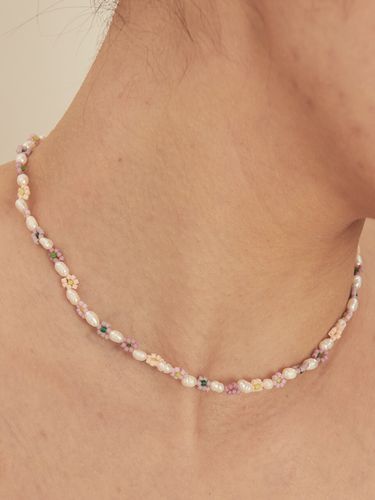 Floral Beads Pearl Necklace - XPIER - Modalova