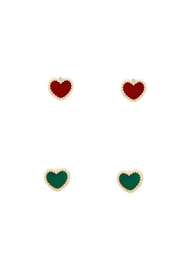 K Gold Color Heart Earring_2 Colors - XPIER - Modalova