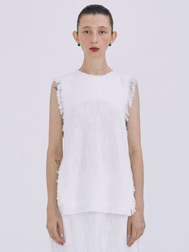 Long Fringe Shirt_White - WNDERKAMMER - Modalova