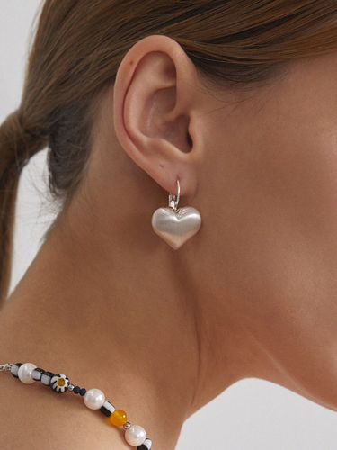 Big Heart One Touch Earrings_2 Colors - ANNAFLAIR1986 - Modalova