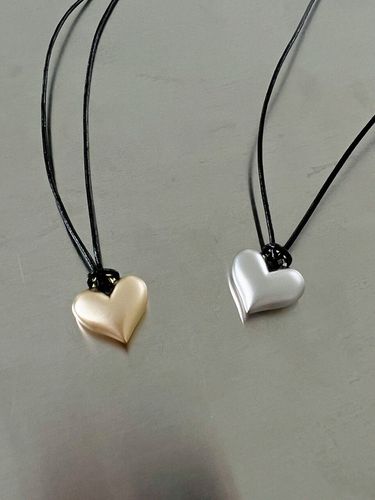 Heart Leather String Necklace_2 Colors - ANNAFLAIR1986 - Modalova