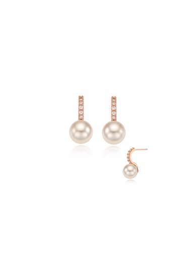 Silver Pearl Earrings SC1671 - STONEHENgE - Modalova