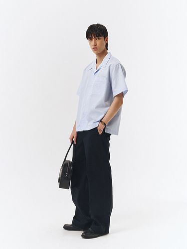 Straight Layered Chino Pants_French Navy - Dunst for MEN - Modalova