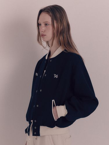 Nothing Wool Varsity Jacket_Deep Navy - NOTHING WRITTEN - Modalova