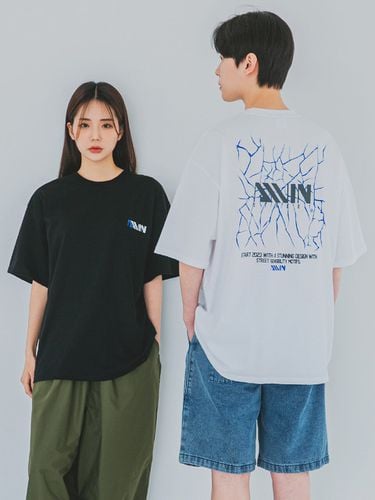 Oversized Broken Crack T-Shirt _ 2 Colors - alvinclo - Modalova