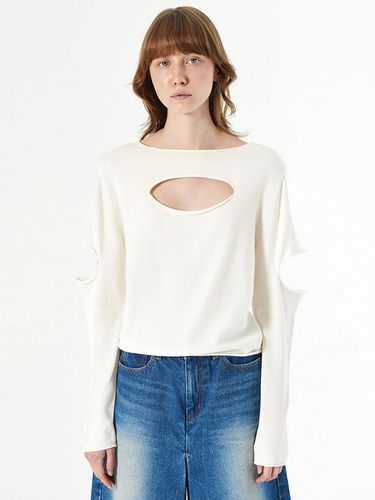 Cutting Hole Knit Top - DIAGONAL - Modalova