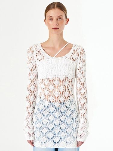 Crochet Long Knit_White - DIAGONAL - Modalova