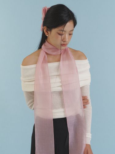 Love Sheer Long Scarf_Pink - LOVE ME MONSTER - Modalova