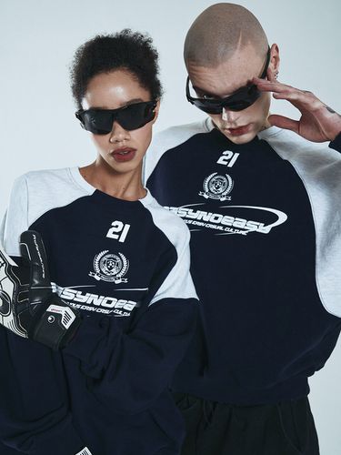 Street Uniform Sweatshirt [Navy] - EASY NO EASY - Modalova