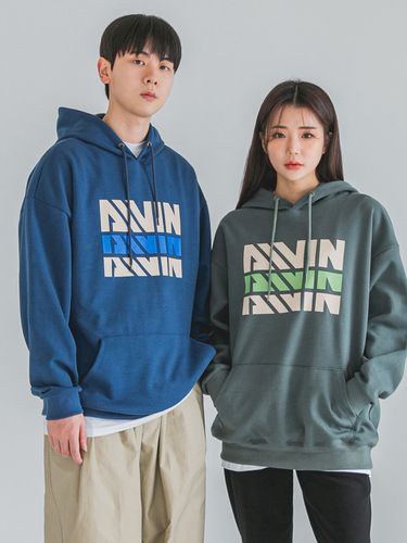 Oversized Triple Logo Hoodie _ 3 Colors - alvinclo - Modalova