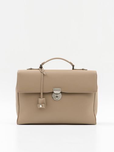 Monaco Briefcase_Taupe Beige - FELLO - Modalova