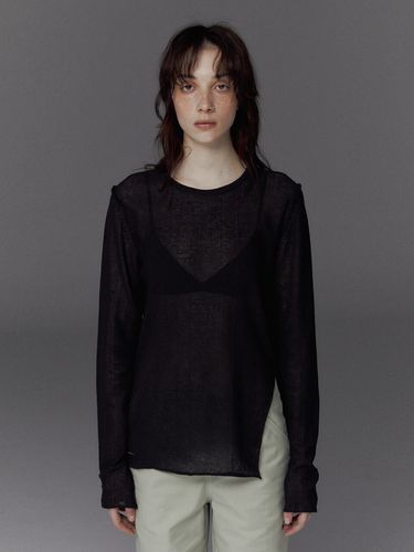 Sheer Slit Knit_Black - STUDIO TABLE - Modalova