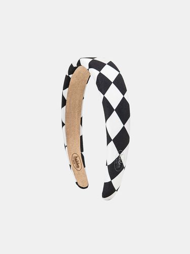 Checkerboard Emboss Logo Hairband_Black - halden - Modalova