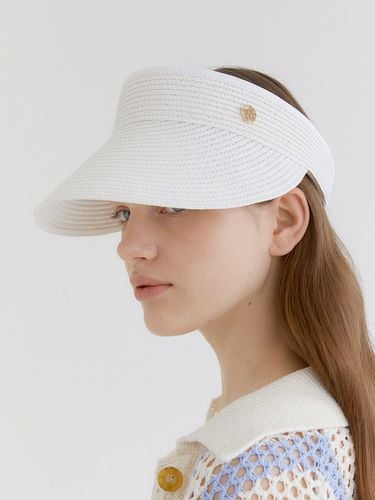 Basic Pendant Raffia Sun Visor_White - halden - Modalova