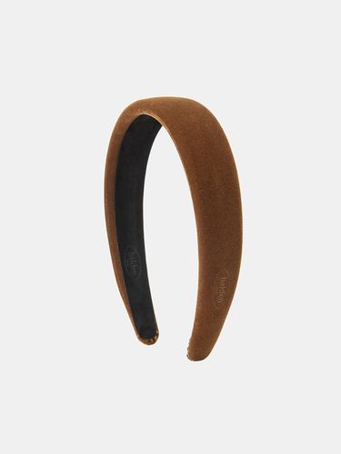 Emboss Logo Velvet Hairband_Beige - halden - Modalova