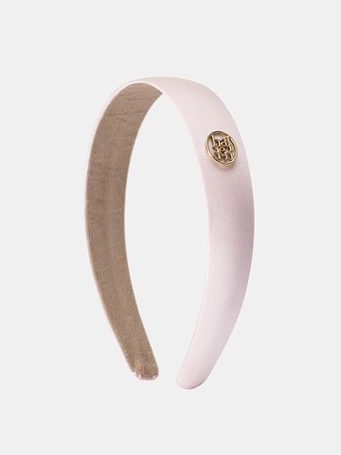 Flat Satin Logo Pendant Hairband_Light Pink - halden - Modalova