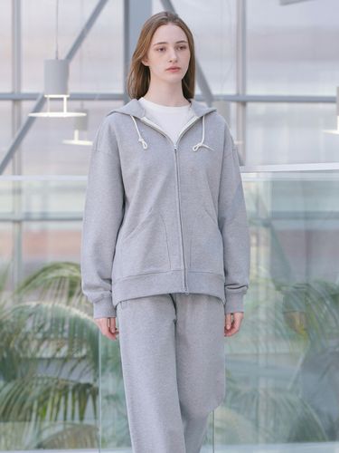 Line Zip Up Hoodie / Gray - BIG UNION - Modalova