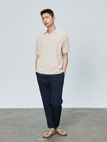 Cool Max Tapered Slacks [Navy] - THE KNIT COMPANY - Modalova